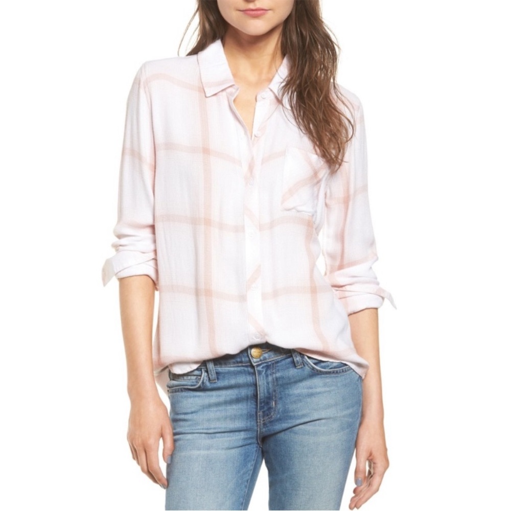 • rails • pink and white plaid blouse
